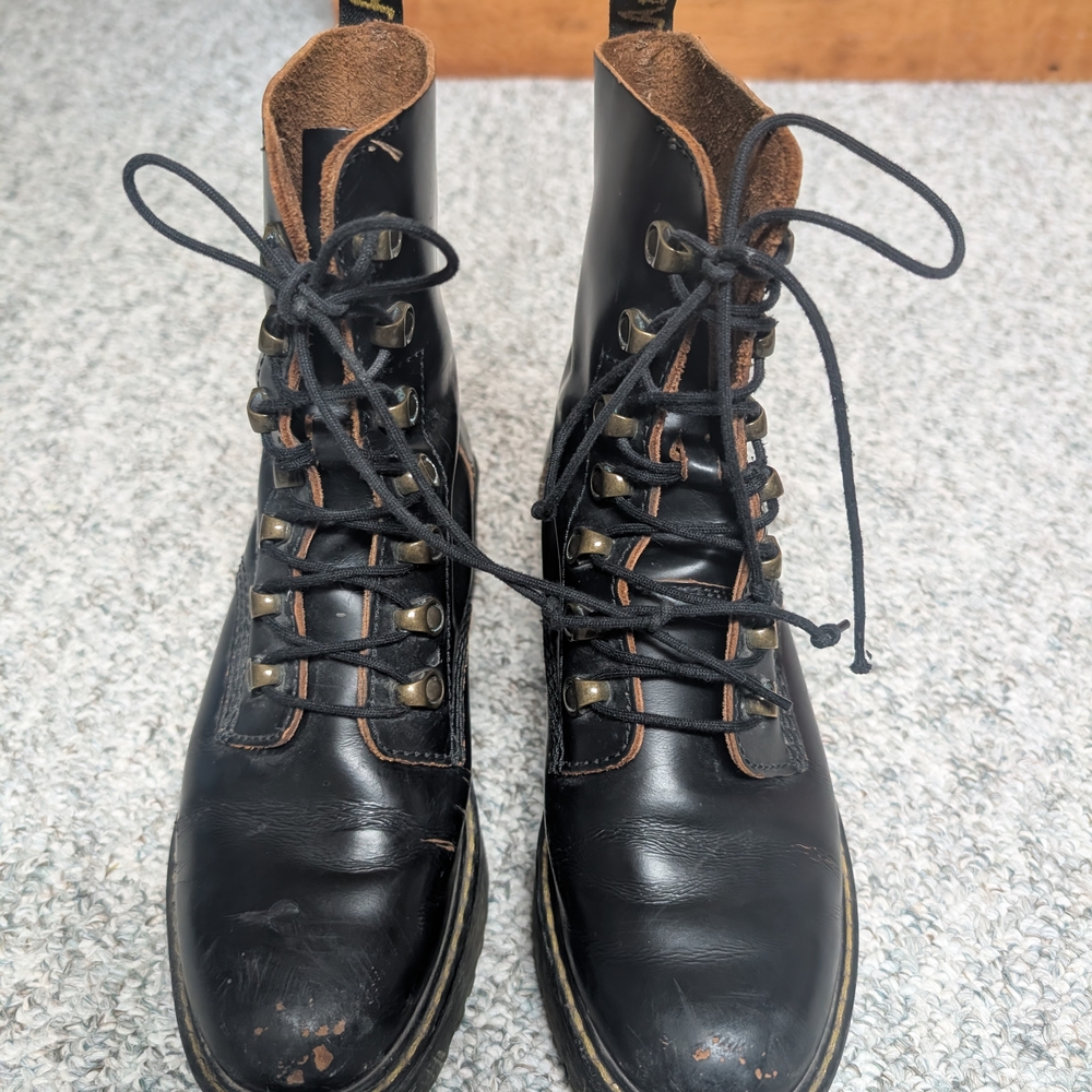 Dr. Martens Black Leather Combat Boots